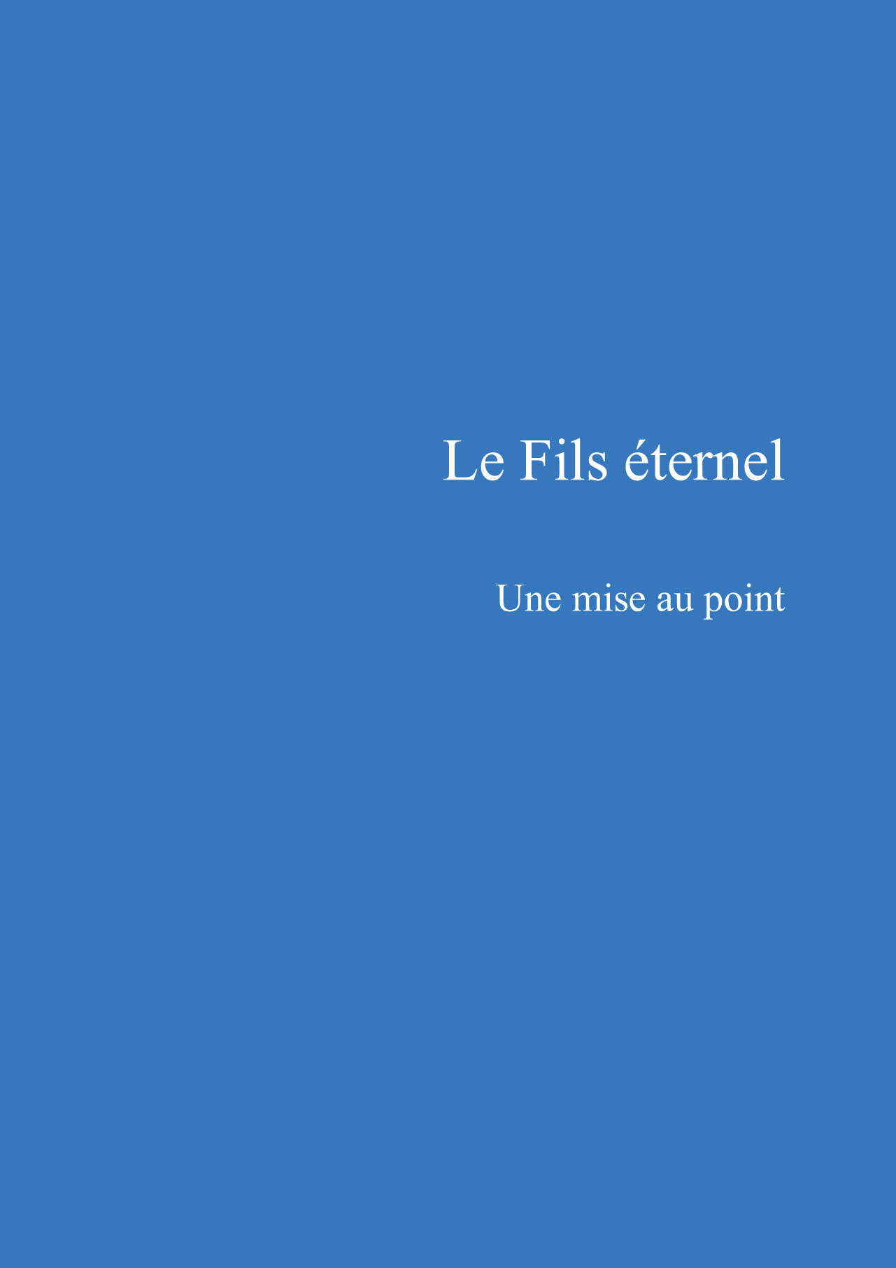 Le Fils éternel